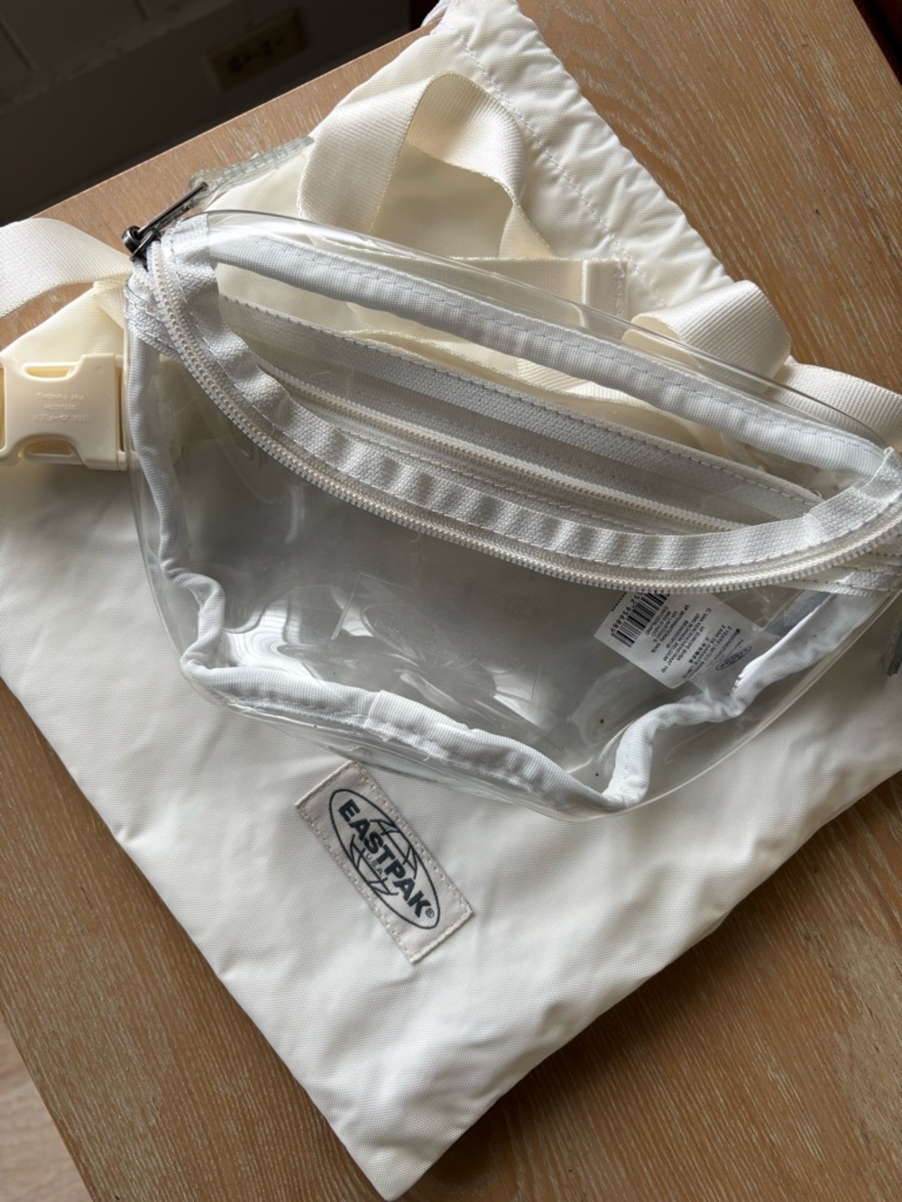 Eastpak Clear White Transparent Crossbody Bag